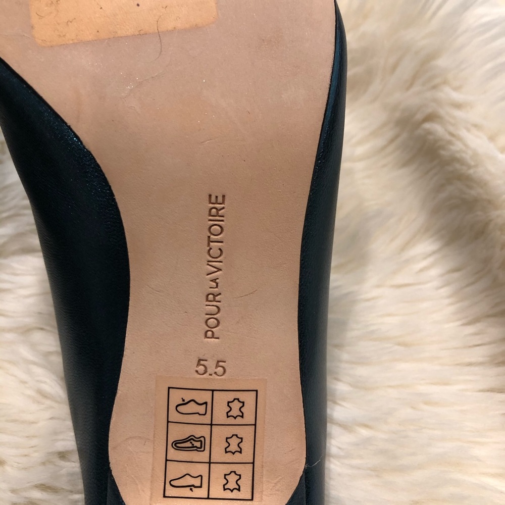 Pour la Victoire Teal Korrine Kitten Heeled Mule - Picture 7 of 7